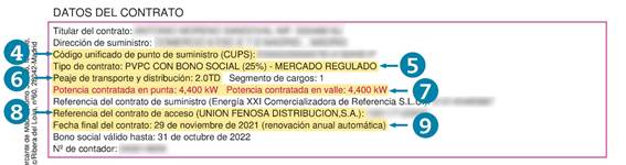 factura-luz-mercado-regulado-tipo-contrato-fecha-fin